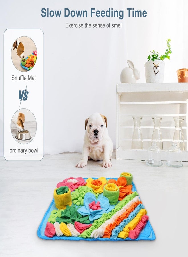 Ankilo Snuffle Mat for Dogs Cats Rabbits, Pet Treats Feeding Mat, 15.4 x 15.4 inch for Small & Medium, Felt Wool Dog Sniff Mats for Slow Feed, Rabbit Foraging Mats, Relieve Anxiety, with Anti-Slip Bottom - Image 4